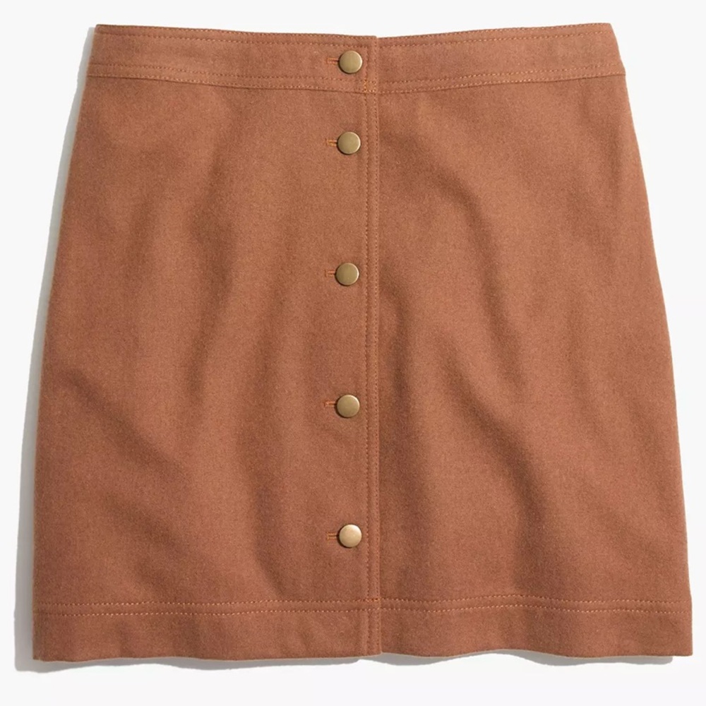 Madewell brown wool blend skirt